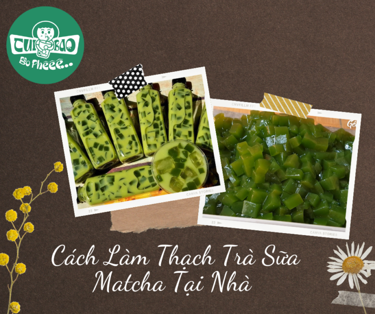 Cách Làm Thạch Trà Sữa Matcha Tại Nhà Đơn Giản Trong 4 Bước